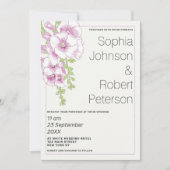 Elegant roze lavender munt green floral bruiloft kaart (Voorkant)