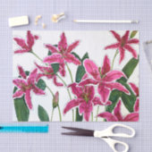 Elegant Roze Lelies Tissuepapier (Craft)