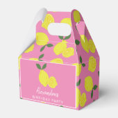 Elegant roze lemon Party Favor Box Bedankdoosjes (Voorkant Zijde)