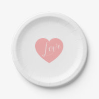 Elegant Roze Liefdes Hart Script Persoonlijk Feest
