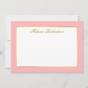 Elegant roze Lijst - Kies Grootte - Notitiekaartje