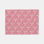 Elegant roze lint betegeld patroon fleece deken (Voorkant (Horizontaal))