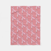Elegant roze lint betegeld patroon fleece deken (Voorkant)