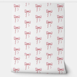 Elegant Roze Lintpatroon Behang
