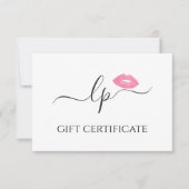 Elegant roze lippen handgeschreven script kalligra (Voorkant)