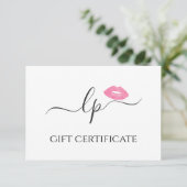 Elegant roze lippen handgeschreven script kalligra (Staand voorkant)