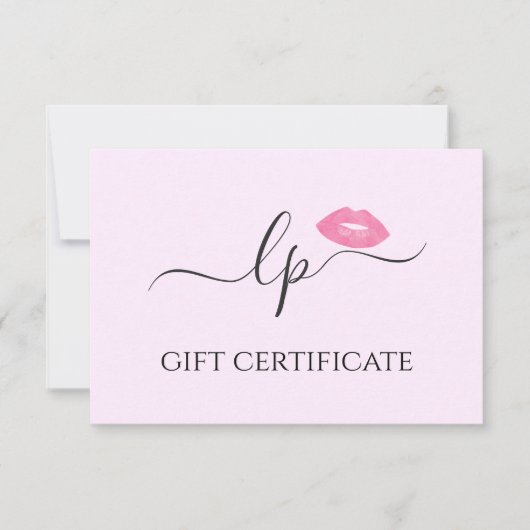 Elegant roze lippen handgeschreven script kalligra (Voorkant)