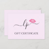 Elegant roze lippen handgeschreven script kalligra (Voorkant / Achterkant)