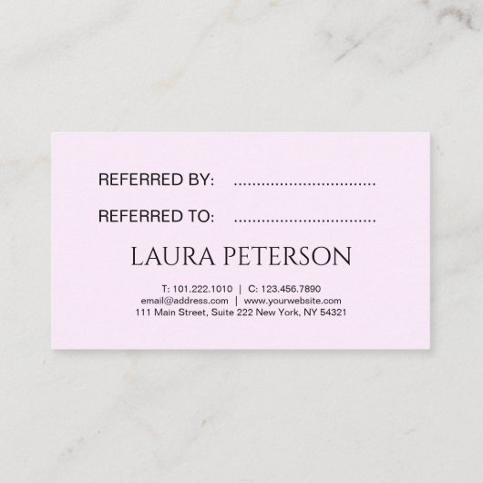 Elegant roze lippen handgeschreven script kalligra aanbevelingskaartje (Achterkant)