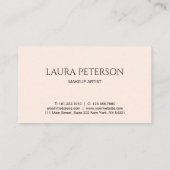 Elegant roze lippen handgeschreven script kalligra afsprakenkaartje (Achterkant)