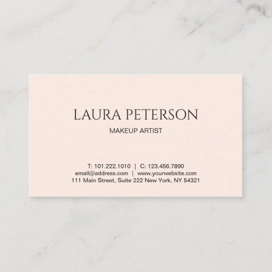 Elegant roze lippen handgeschreven script kalligra afsprakenkaartje (Achterkant)