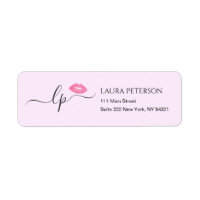 Elegant roze lippen handgeschreven script kalligra