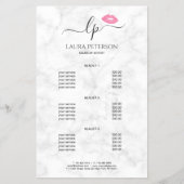 Elegant roze lippen handgeschreven script kalligra flyer (Voorkant)
