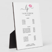 Elegant roze lippen handgeschreven script kalligra fotoplaat (Zijkant)