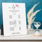 Elegant roze lippen handgeschreven script kalligra fotoplaat (Zijkant)