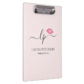 Elegant roze lippen handgeschreven script kalligra klembord (Rechts)
