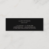 Elegant roze lippen handgeschreven script kalligra mini visitekaartje (Achterkant)