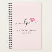 Elegant roze lippen handgeschreven script kalligra planner (Voorkant)