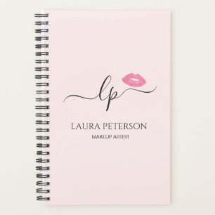 Elegant roze lippen handgeschreven script kalligra planner