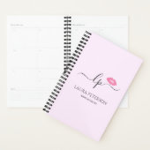 Elegant roze lippen handgeschreven script kalligra planner (Display)