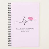 Elegant roze lippen handgeschreven script kalligra planner (Voorkant)