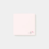 Elegant roze lippen handgeschreven script kalligra post-it® notes (Voorkant)
