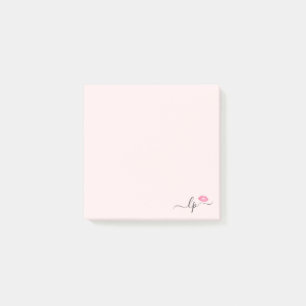 Elegant roze lippen handgeschreven script kalligra post-it® notes