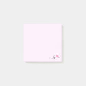 Elegant roze lippen handgeschreven script kalligra post-it® notes (Voorkant)