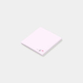 Elegant roze lippen handgeschreven script kalligra post-it® notes (Schuin)