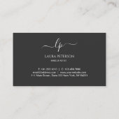 Elegant roze lippen handgeschreven script kalligra visitekaartje (Achterkant)