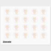 Elegant Roze Little Beach Babe Baby shower Ronde Sticker (Vel)