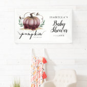 Elegant Roze Little Pumpkin Baby shower Spandoek (Insitu)
