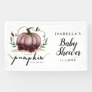 Elegant Roze Little Pumpkin Baby shower Spandoek