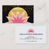 Elegant Roze Lotus Bloem Logo Yoga Healing Gezondh Visitekaartje (Voorkant / Achterkant)