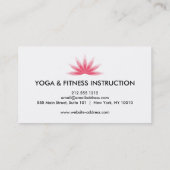 Elegant Roze Lotus Bloem Logo Yoga Healing Gezondh Visitekaartje (Achterkant)