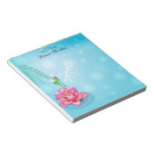 Elegant roze Lotus Flower - Aangepast laptopblok Notitieblok (Schuin)