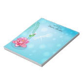 Elegant roze Lotus Flower - Aangepast laptopblok Notitieblok (Linkerzijde)