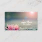 Elegant roze Lotus Yoga Instructor Visitekaartje (Voorkant)