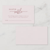 Elegant Roze Luier Raffle Kaart (Voorkant / Achterkant)