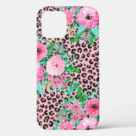 Elegant roze luipaard afdrukken en ontwerp van hou Case-Mate iPhone case (Achterkant)