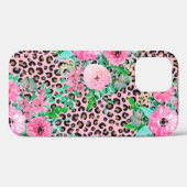 Elegant roze luipaard afdrukken en ontwerp van hou Case-Mate iPhone case (Achterkant (horizontaal))