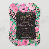 Elegant roze luipaard afdrukken en ontwerp van hou kaart (Voorkant / Achterkant)