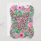 Elegant roze luipaard afdrukken en ontwerp van hou kaart (Achterkant)