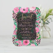 Elegant roze luipaard afdrukken en ontwerp van hou kaart (Staand voorkant)