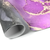 Elegant roze magenta Black Gold Cadeaupapier (Rol Hoek)