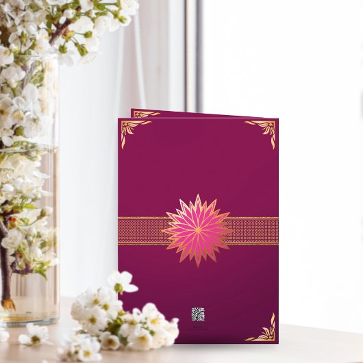 Elegant roze magenta en gouden aangepaste Moederda Kaart