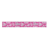 Elegant  roze magenta meer toile de jouy grosgrain lint (Voorkant)