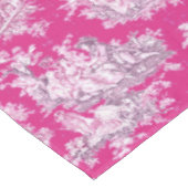 Elegant roze magenta meer toile de jouy tafelkleed (Gekanteld)