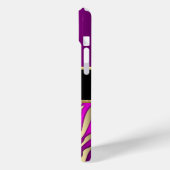 Elegant Roze Magenta Zebra Zwart Goud Case-Mate iPhone Case (Achterkant / Links)