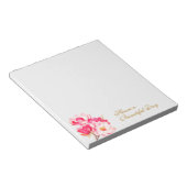 Elegant  Roze Magnolias Floral Blocnote (Schuin)